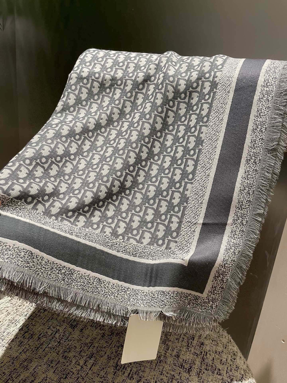 Dior Jacquard Logo Detail Square Scarf - 934148892 - Photo 2