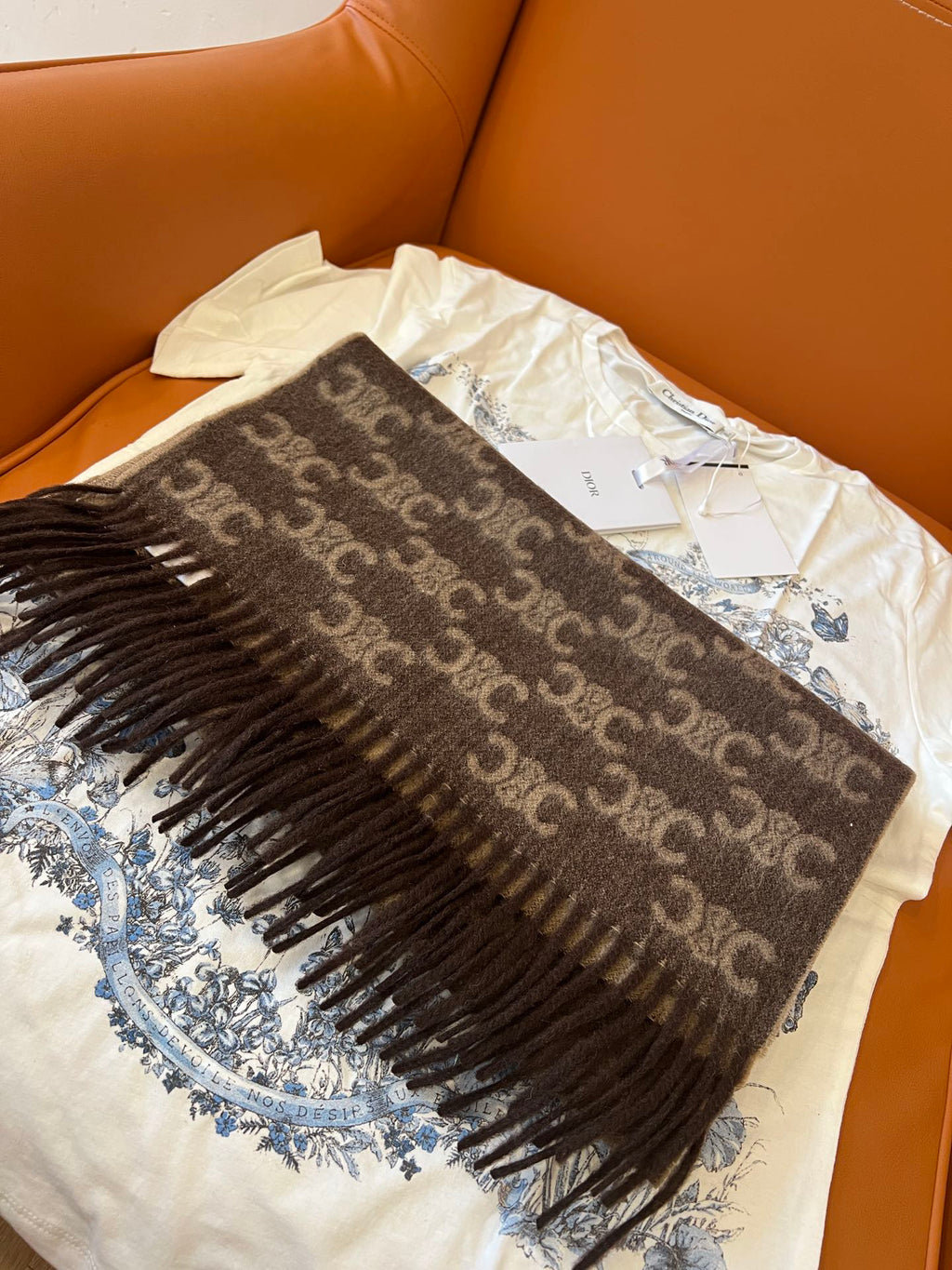 Celine Logo Detail Scarf - 984597208 - Photo 2