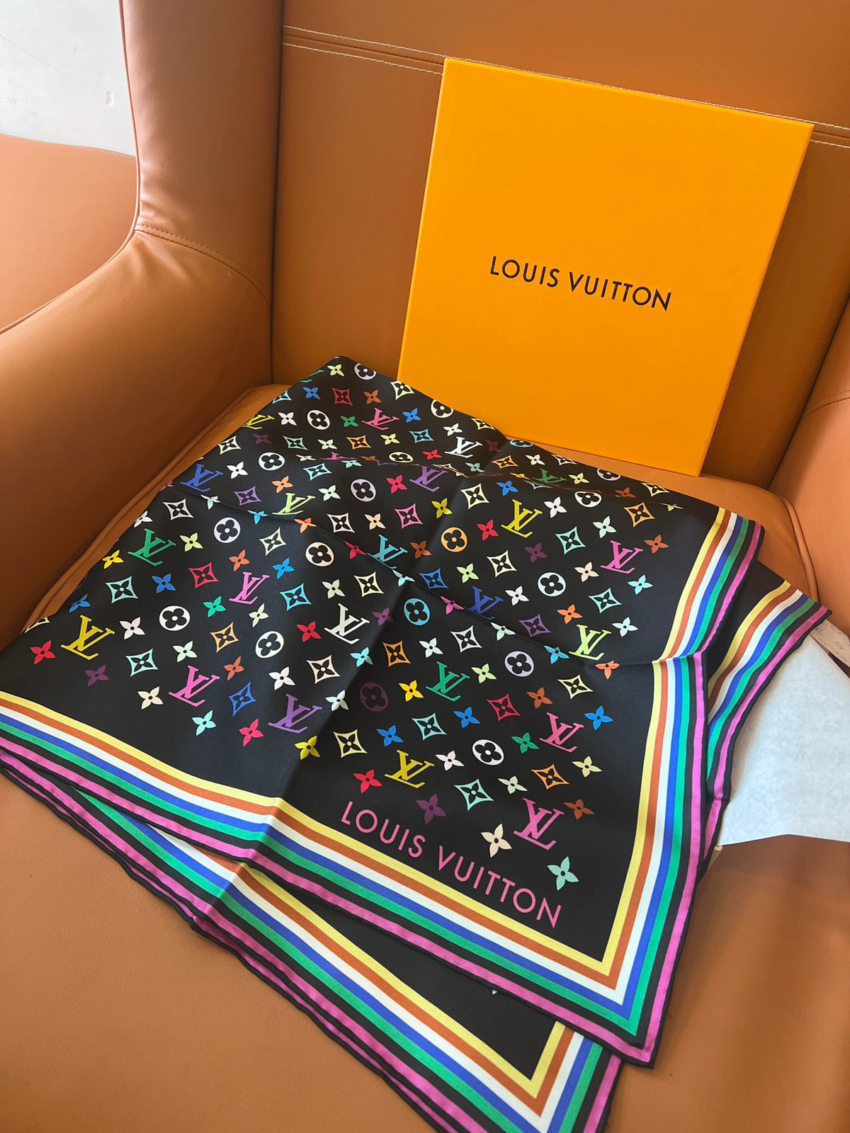 Louis Vuitton Colorblock Square Scarf - 1006087921 - Photo 2