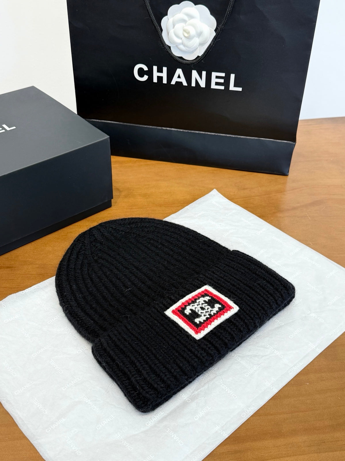 Chanel Colorblock Knit Beanie - 1245544740 - Photo 2