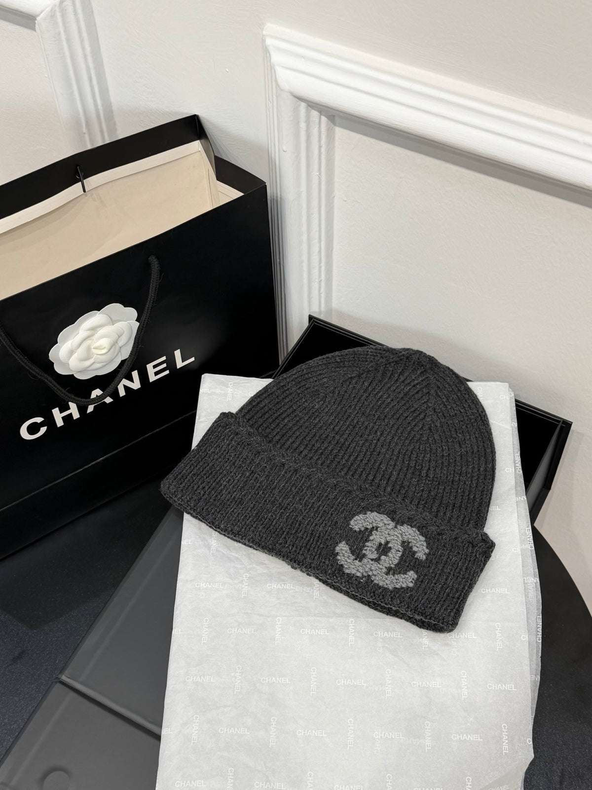Chanel Jacquard Colorblock Beanie - 1245544466 - Photo 2