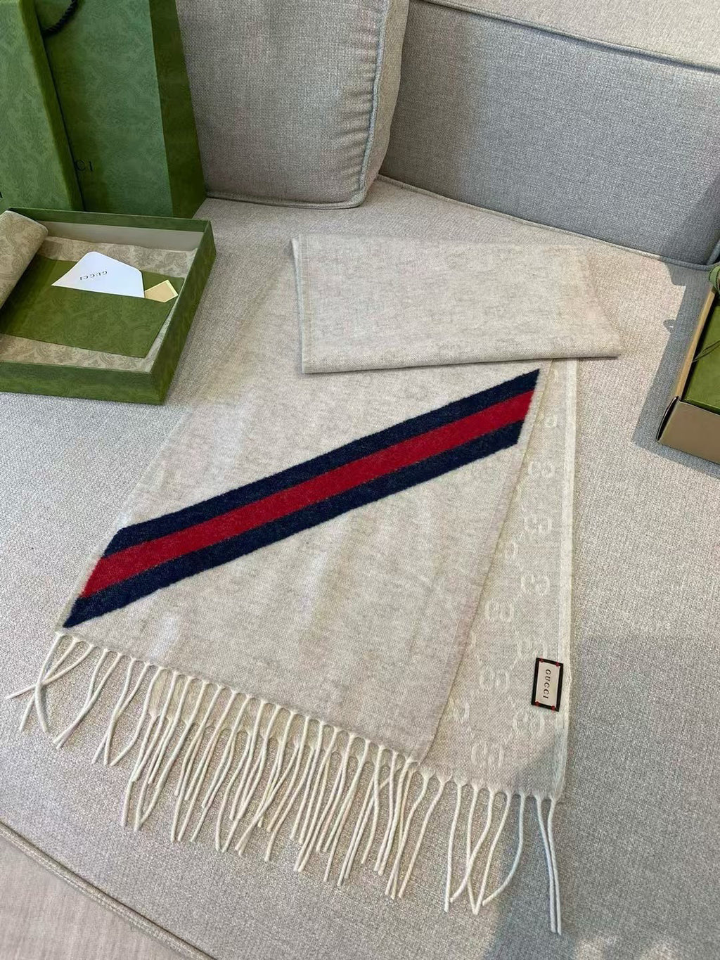 Gucci Jacquard Scarf - 973238121 - Photo 2
