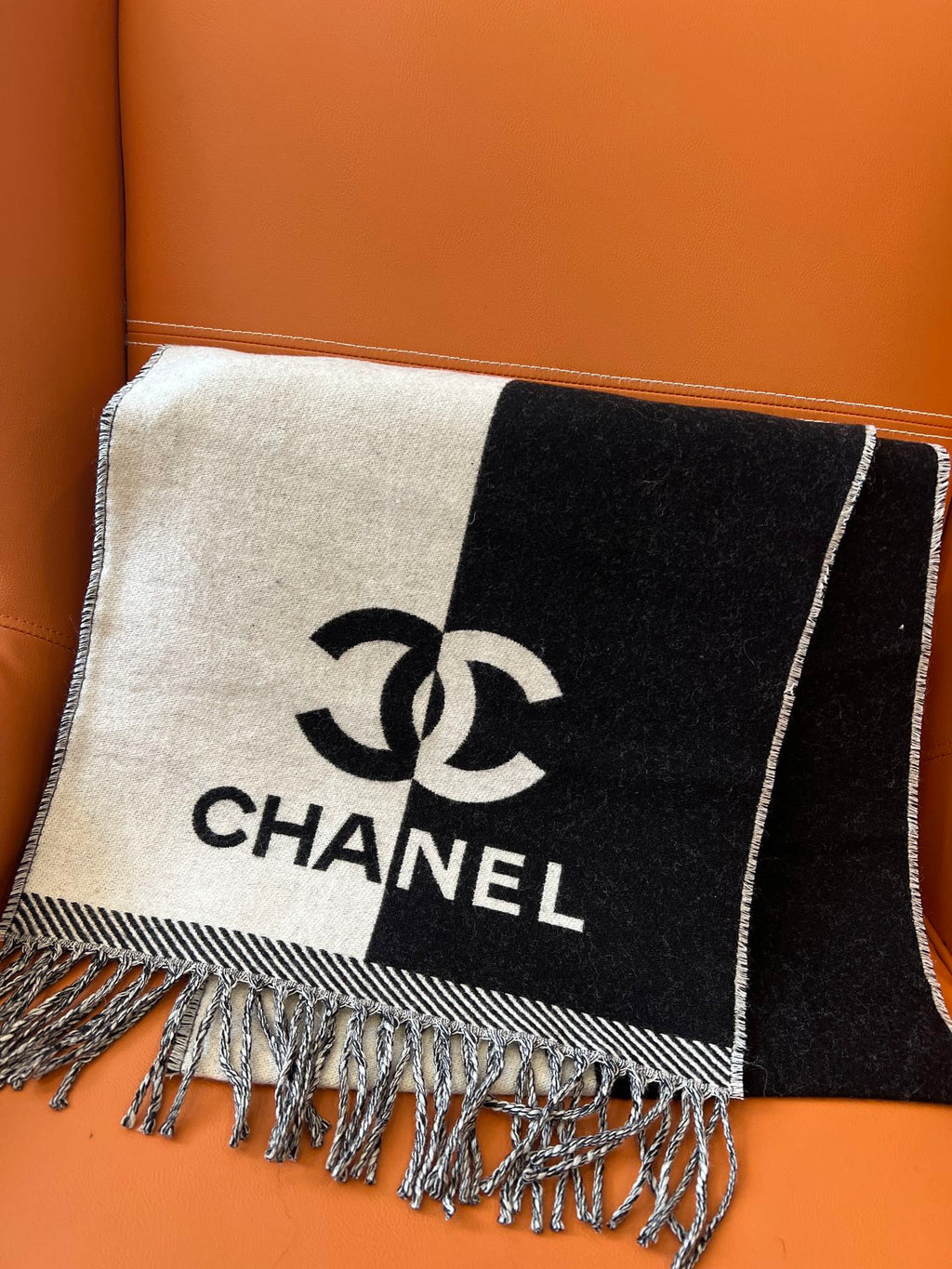 Chanel Jacquard Colorblock Scarf - 985844045 - Photo 2