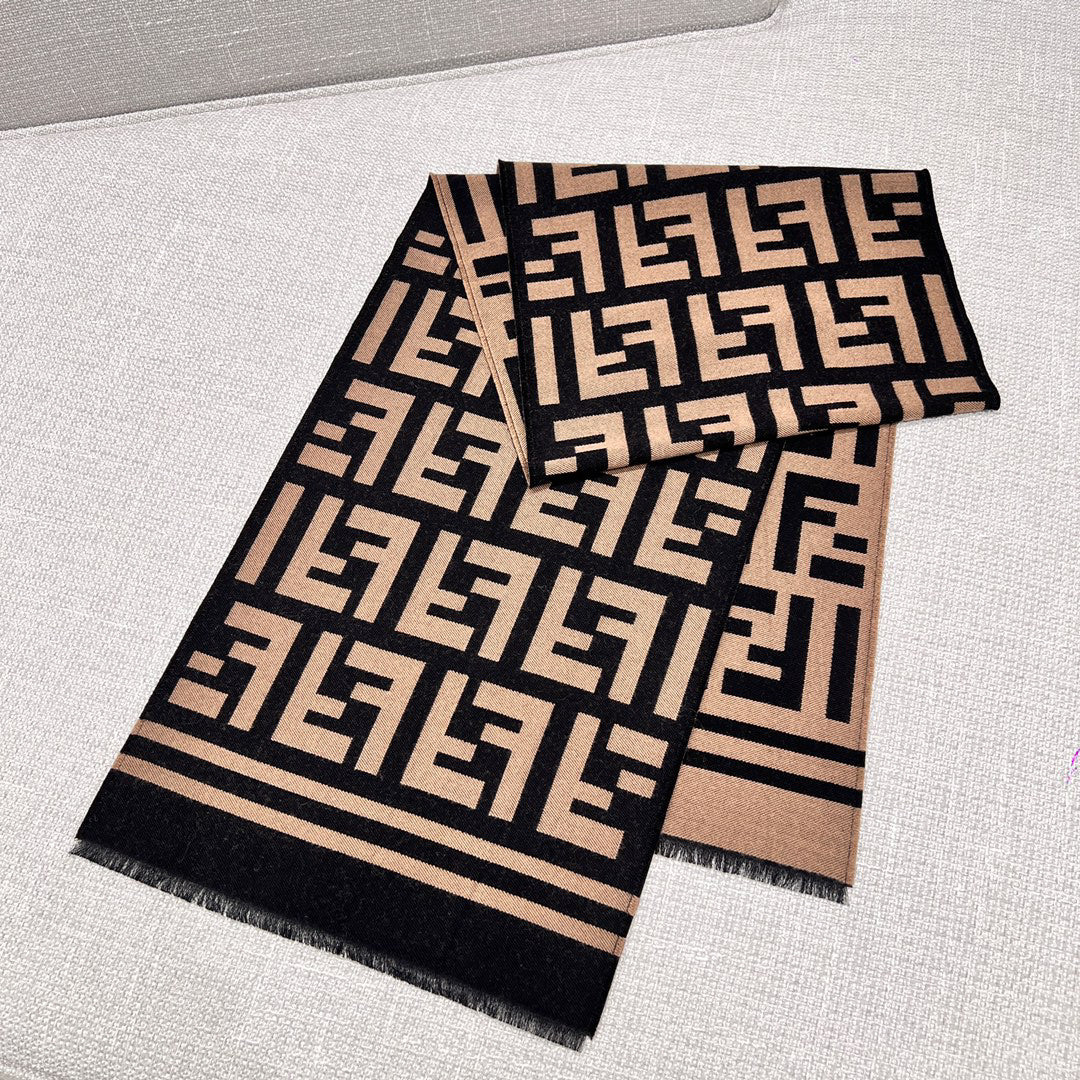 Fendi Jacquard Logo Detail Scarf - 970502685 - Photo 2