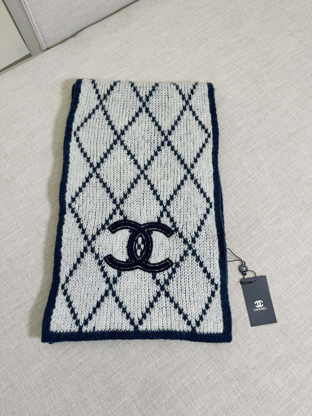 Chanel Logo Detail Knit Scarf - 974269999 - Photo 2