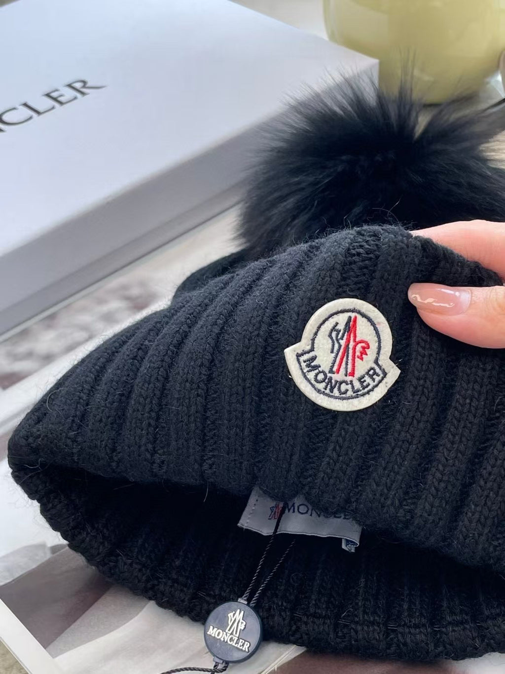 Moncler Knit Pom-Pom Beanie - 1107213972 - Photo 2