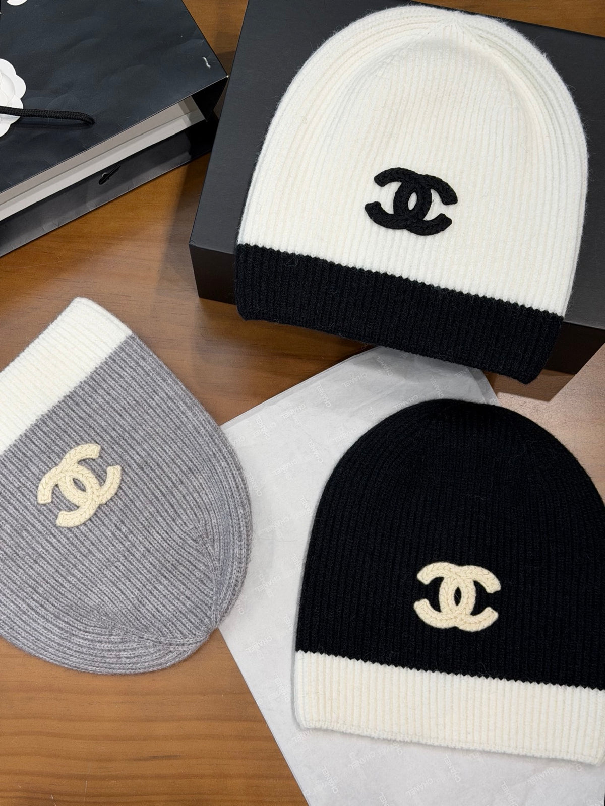 Chanel Colorblock Printed Beanie - 1245543831 - Photo 2