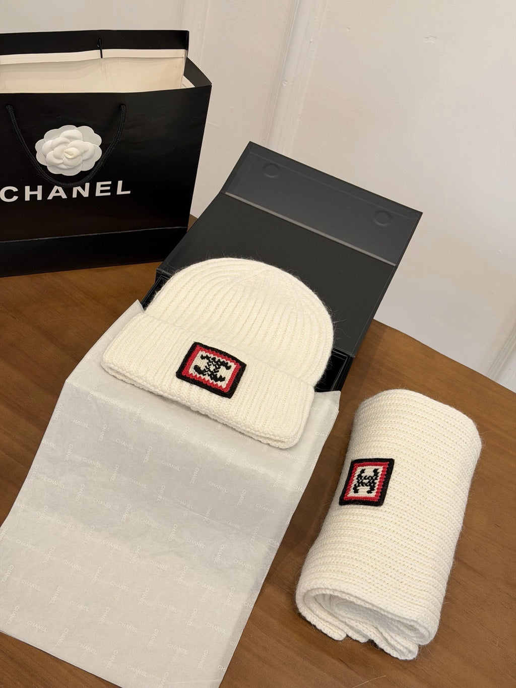 Chanel Colorblock Knit Accessory Set - 1245544765 - Photo 2
