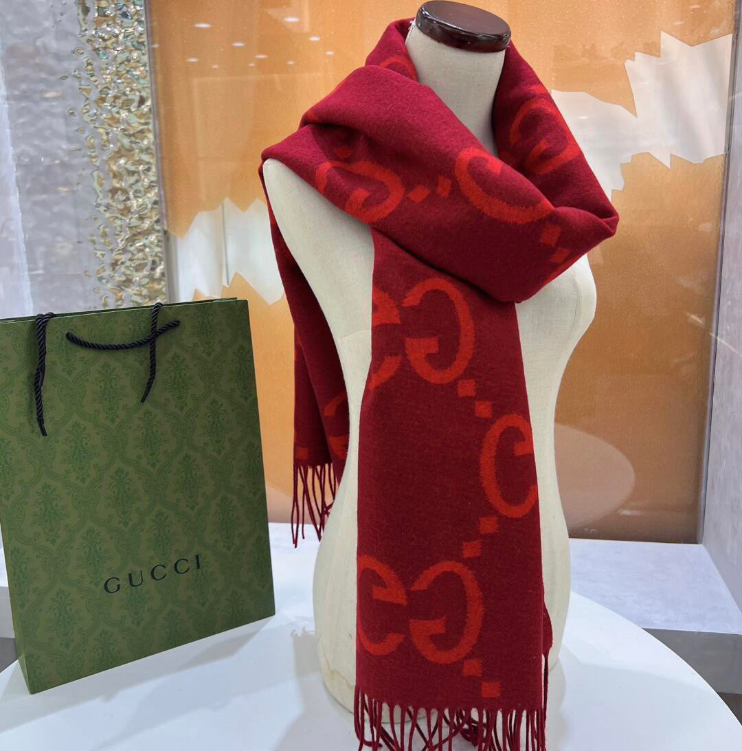 Gucci Jacquard Colorblock Scarf - 990116171 - Photo 2