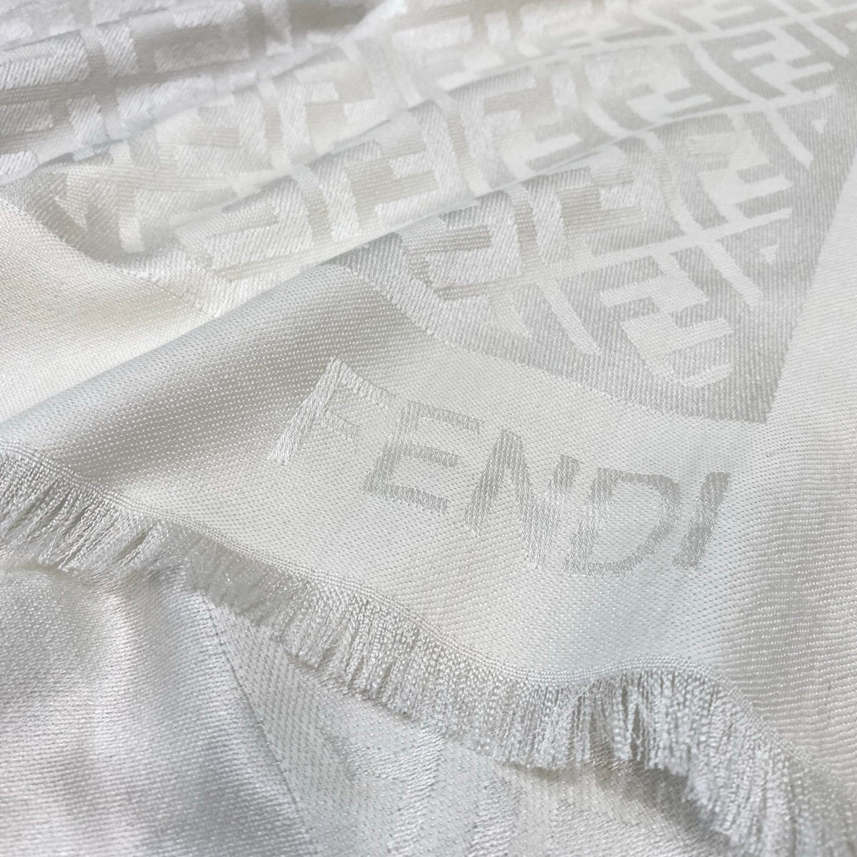 Fendi Jacquard Logo Detail Square Scarf - 1245375695 - Photo 2