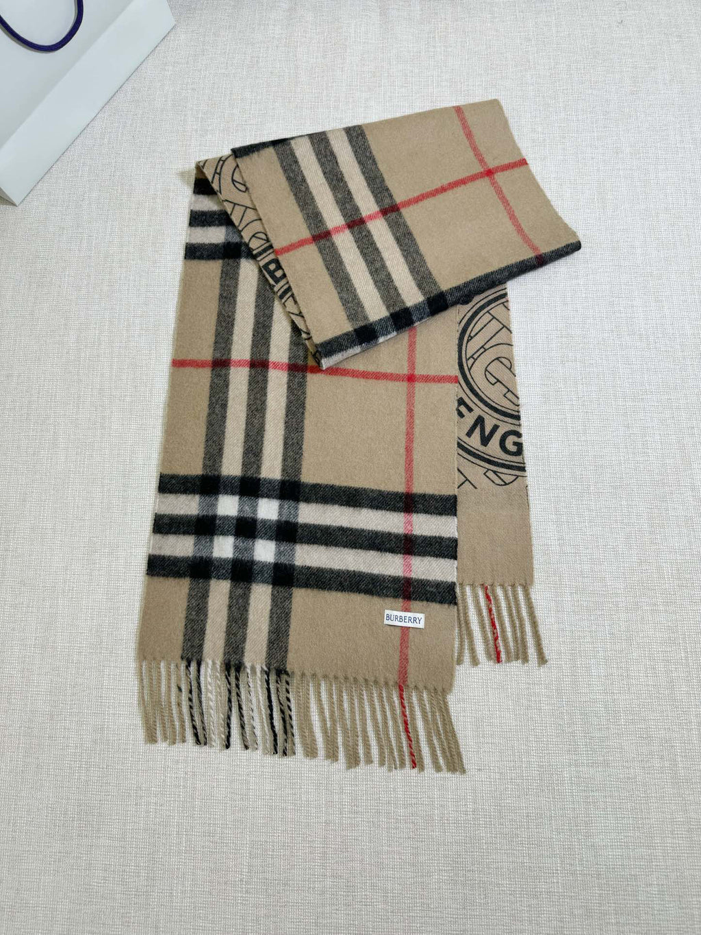 Burberry Check Pattern Printed Scarf - 973645619 - Photo 2