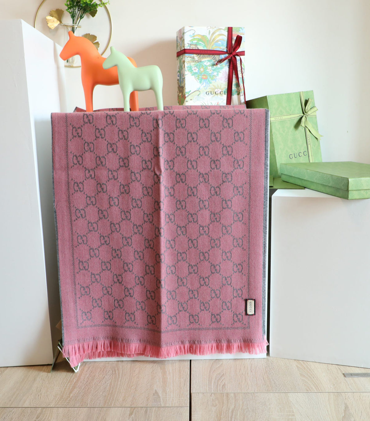 Gucci Colorblock Scarf - 968684211 - Photo 2