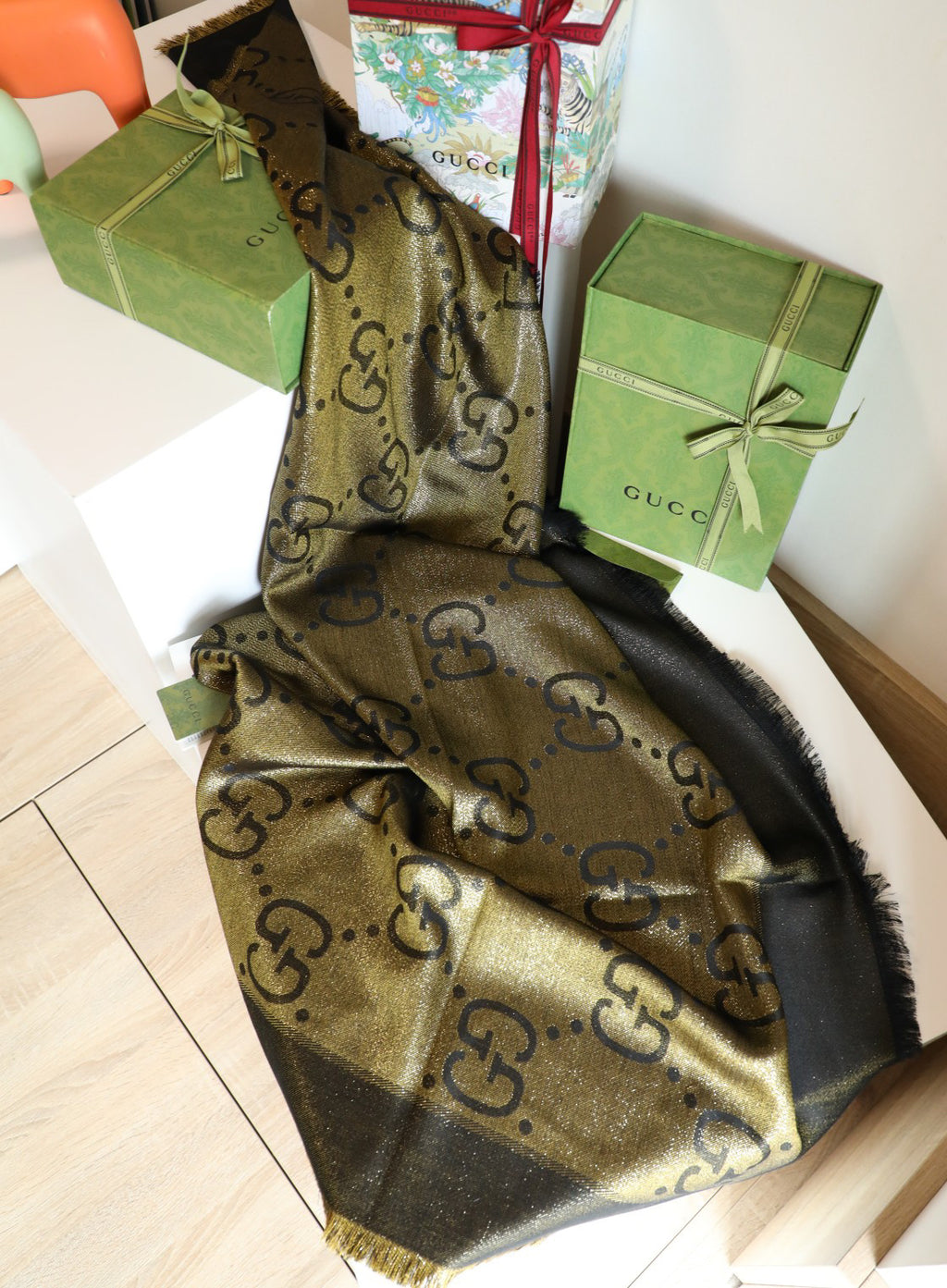 Gucci Square Scarf - 965874368 - Photo 2
