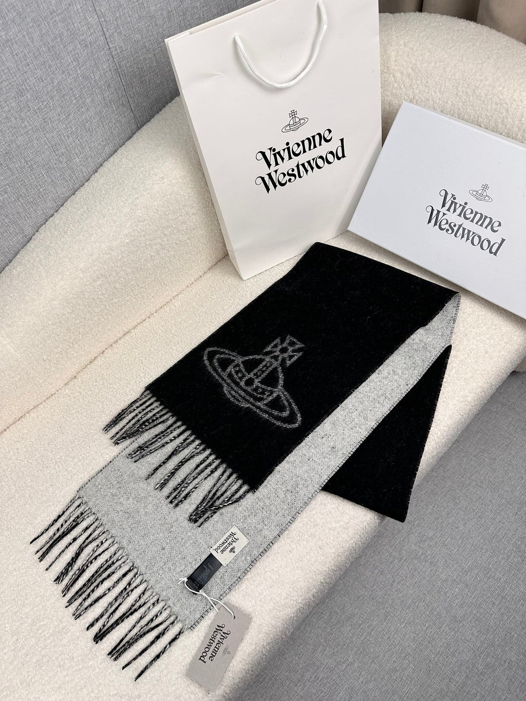 Vivienne Westwood Jacquard Logo Detail Scarf - 973237511 - Photo 2