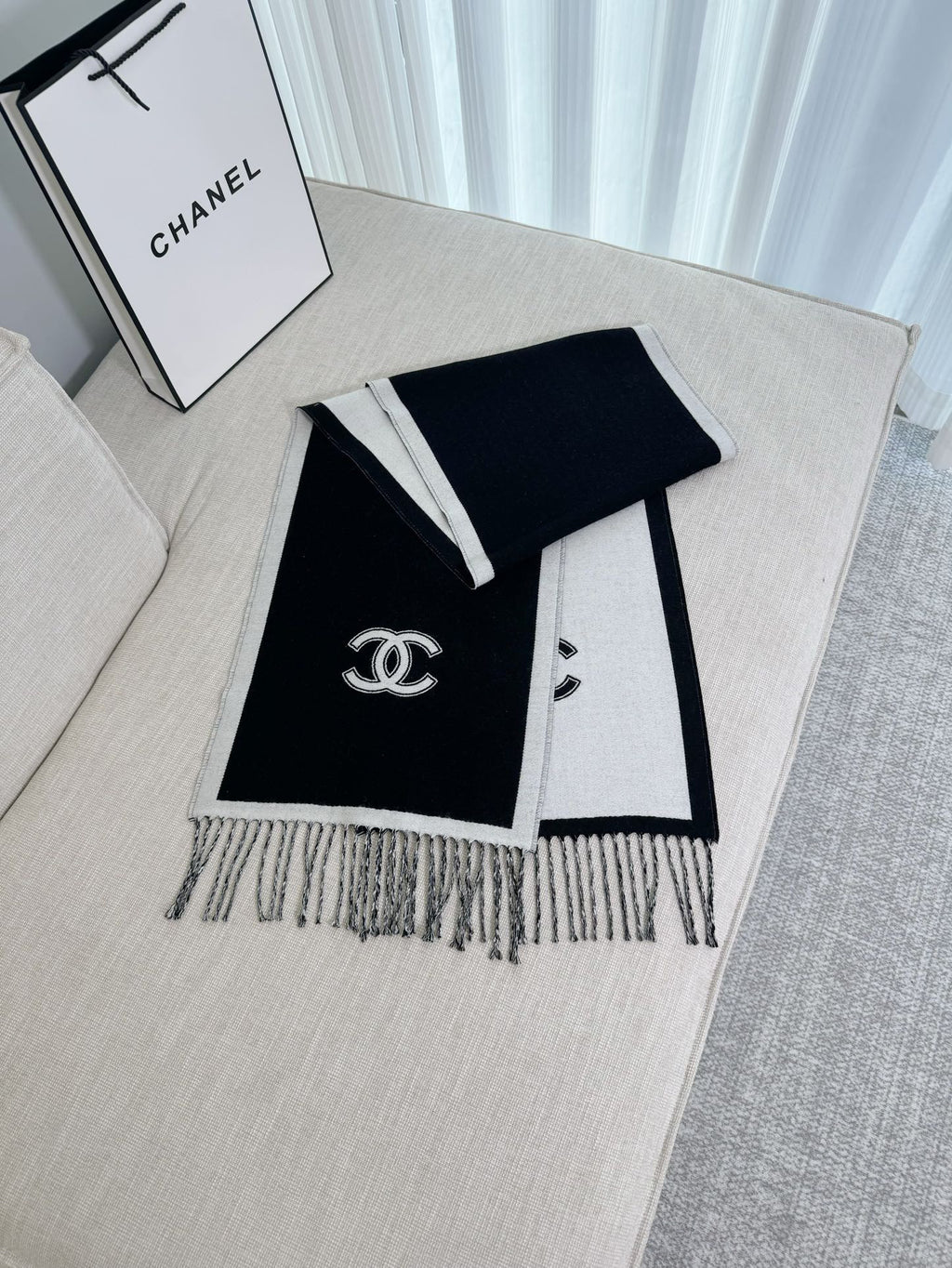 Chanel Colorblock Scarf - 973282942 - Photo 2