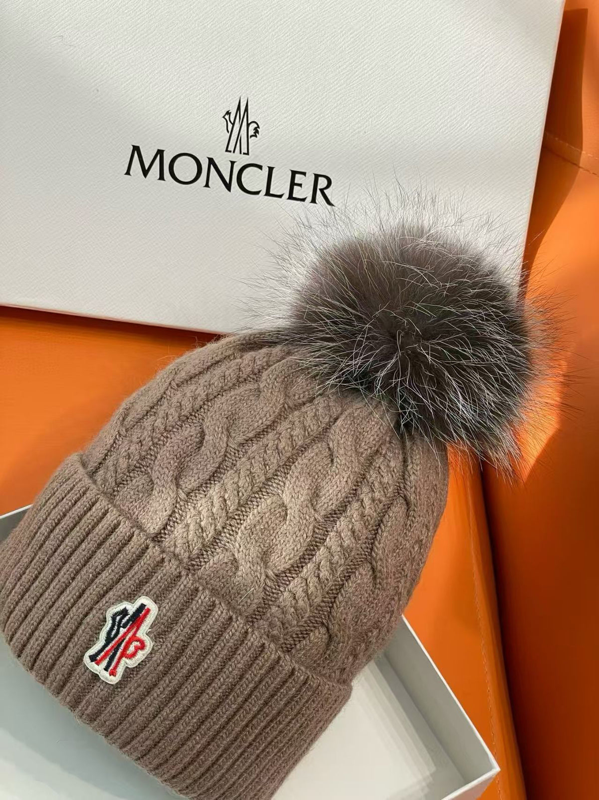 Moncler Knit Pom-Pom Beanie - 1149273309 - Photo 3