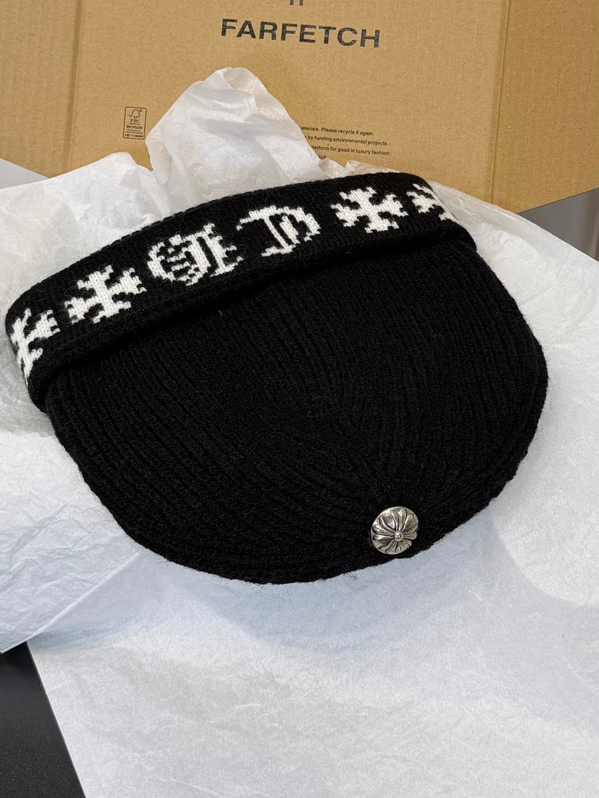 Chrome Hearts Jacquard Logo Detail Beanie - 1245544401 - Photo 3