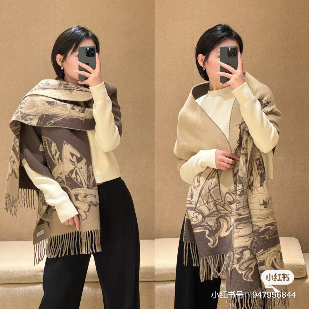 Burberry Check Pattern Jacquard Scarf - 973282454 - Photo 3