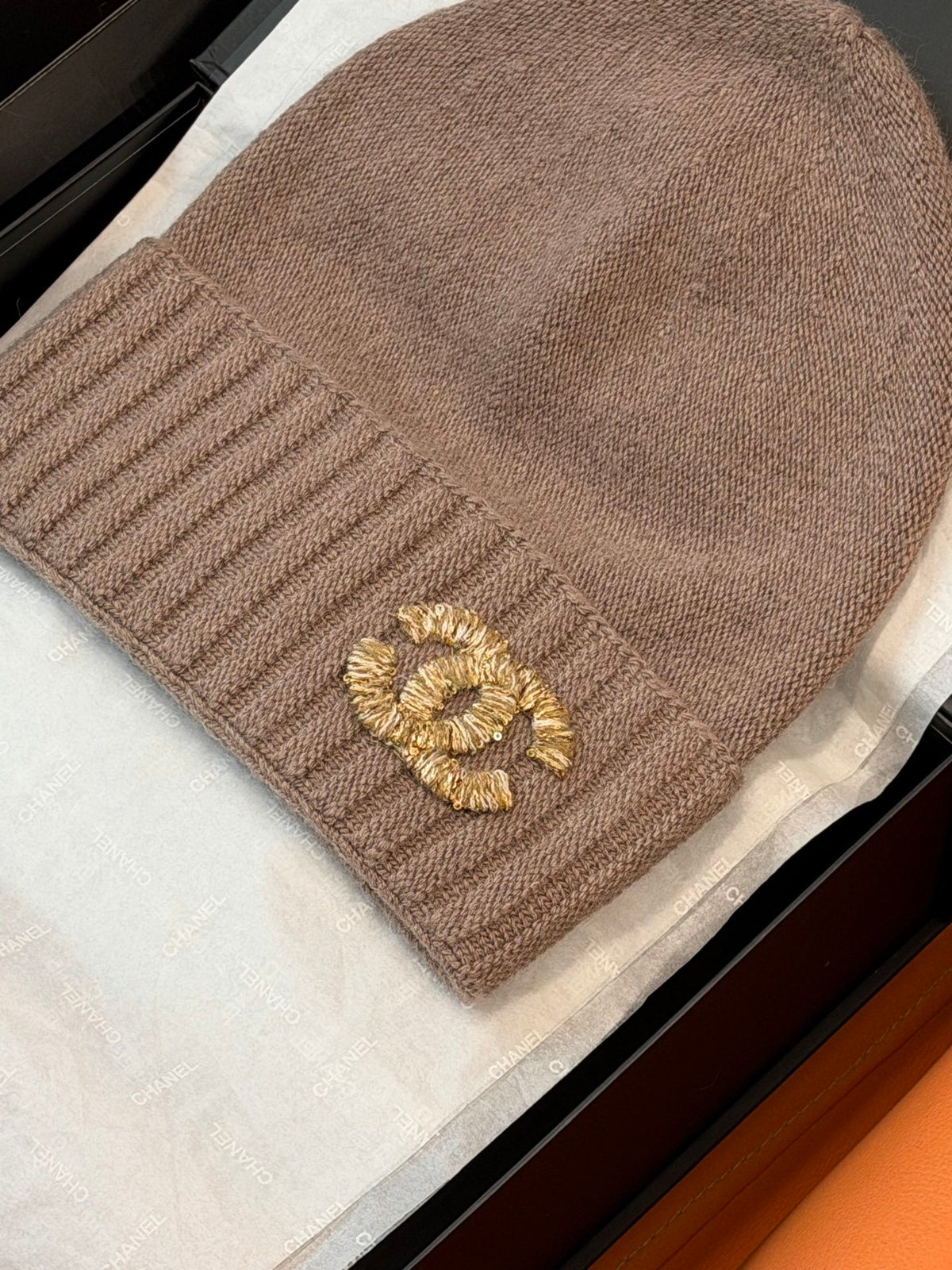 Chanel Embroidered Knit Beanie - 1245544668 - Photo 3