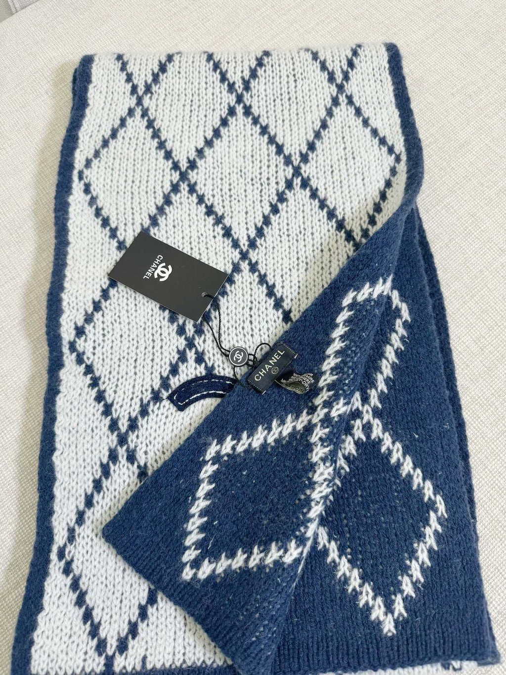 Chanel Logo Detail Knit Scarf - 974269999 - Photo 3