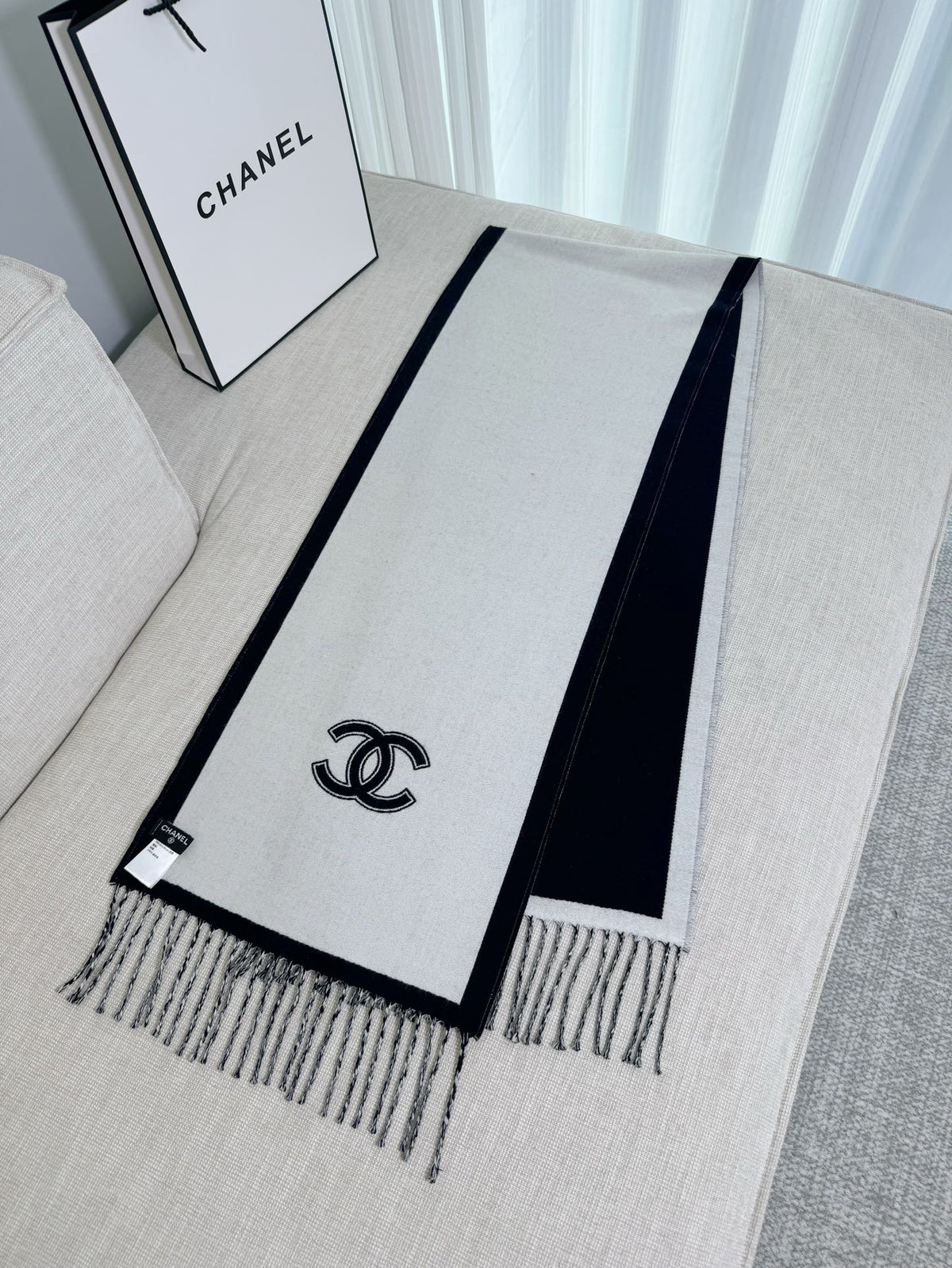 Chanel Colorblock Scarf - 973282892 - Photo 3