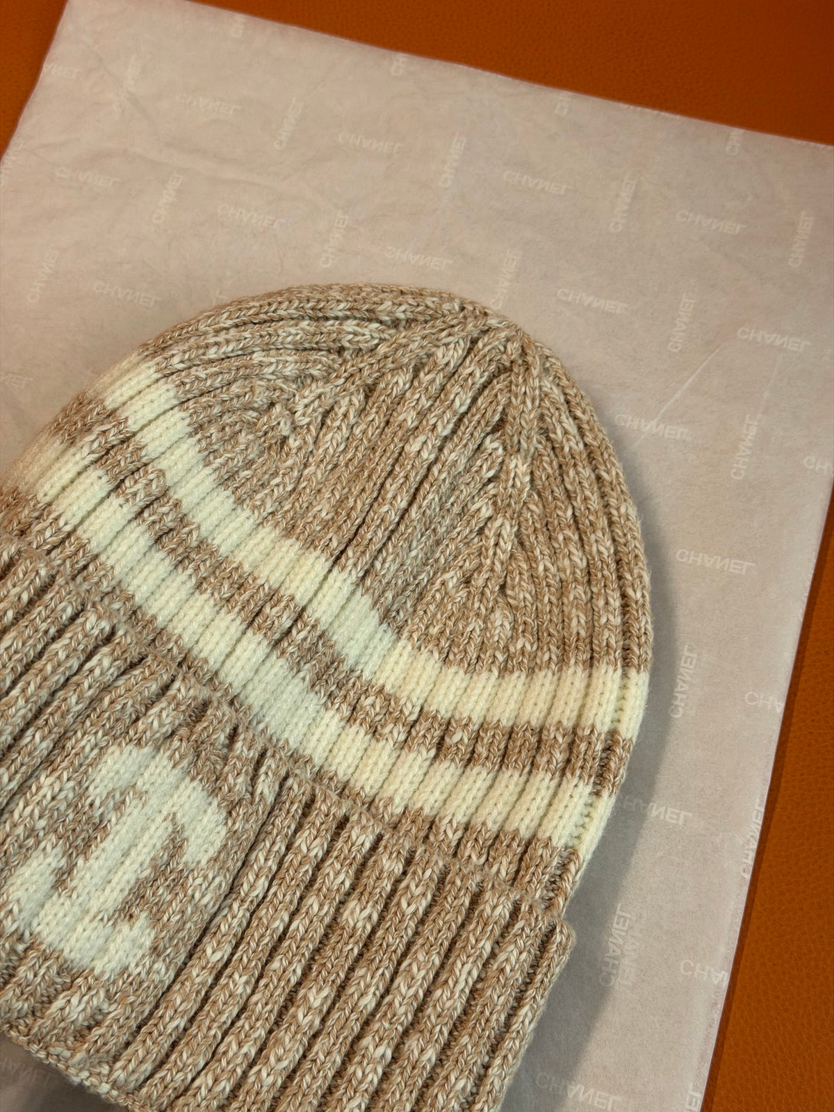 Chanel Jacquard Logo Detail Beanie - 1245543908 - Photo 3