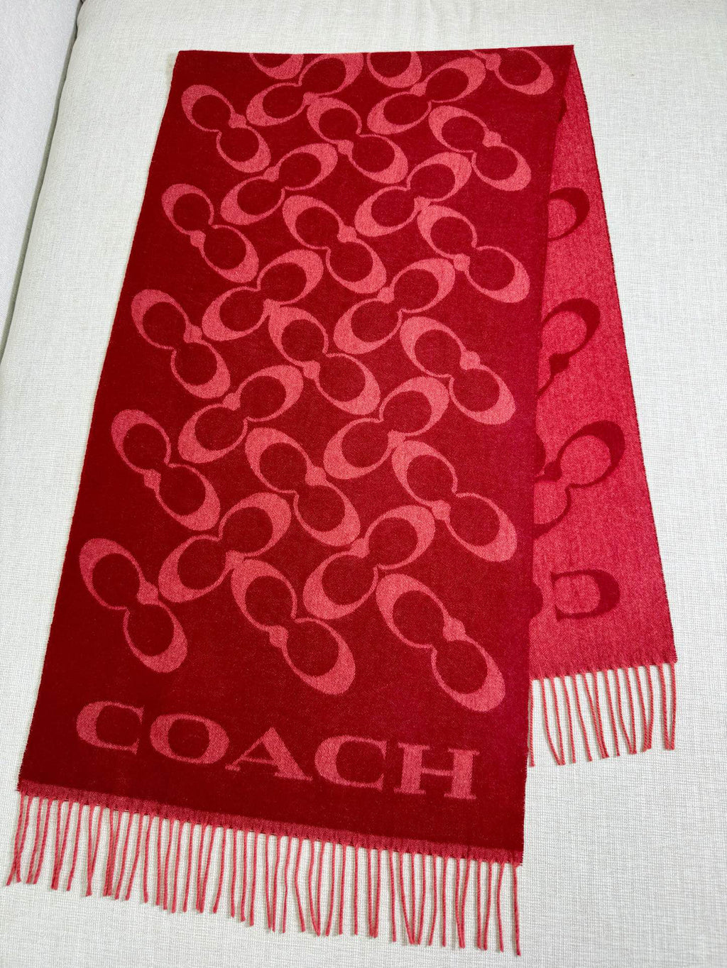 Coach Logo Detail Scarf - 973282494 - Photo 3