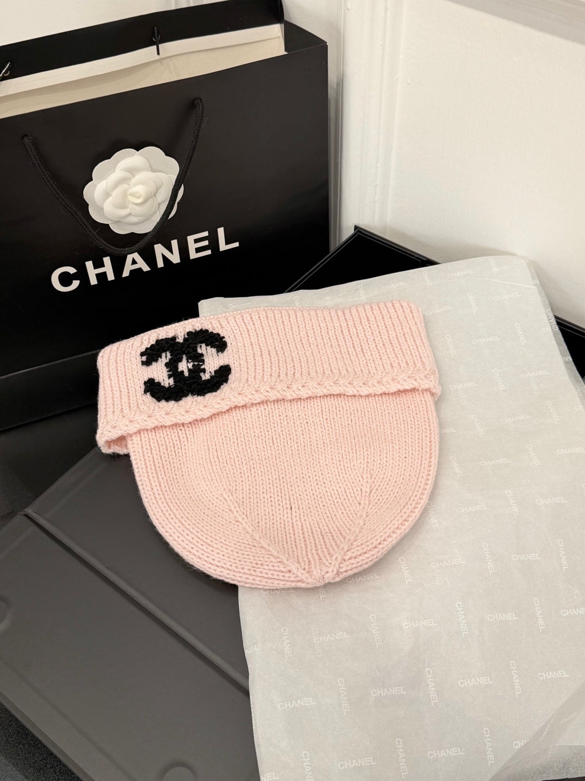 Chanel Jacquard Colorblock Beanie - 1245544416 - Photo 3