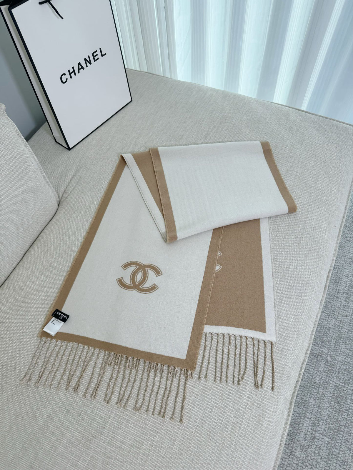 Chanel Colorblock Scarf - 973282922 - Photo 3