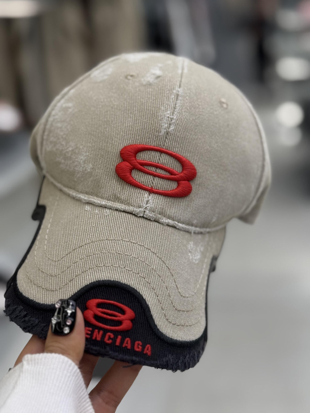 Balenciaga Embroidered Logo Detail Baseball Cap - 1009272206 - Photo 3