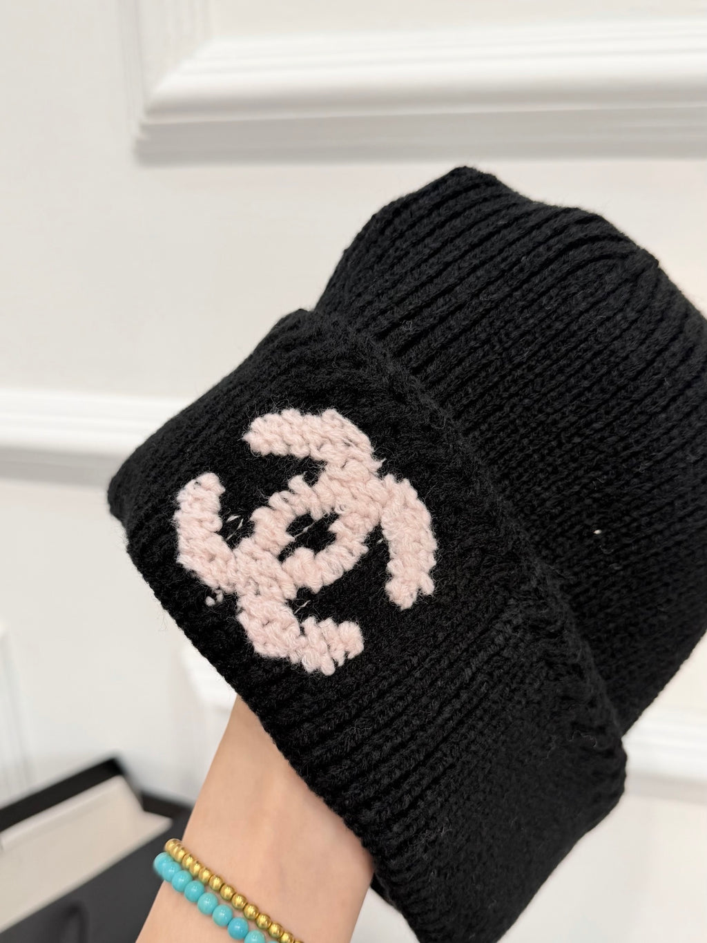 Chanel Jacquard Colorblock Beanie - 1245544461 - Photo 3