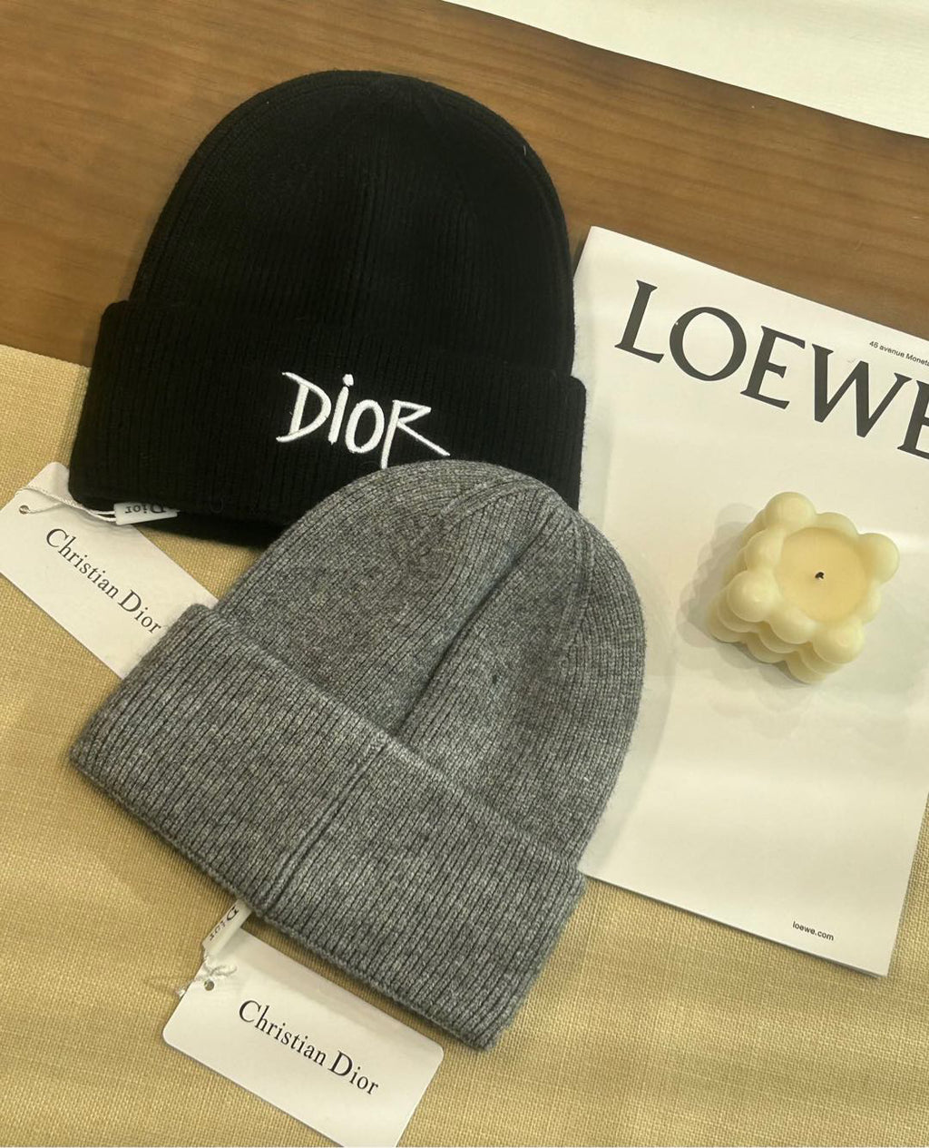 Dior Embroidered Logo Detail Beanie - 983835807 - Photo 3