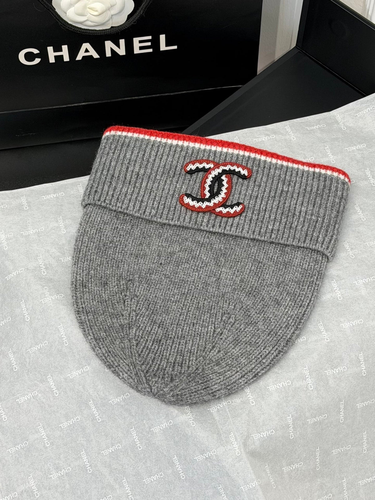 Chanel Embroidered Colorblock Beanie - 1245544825 - Photo 3