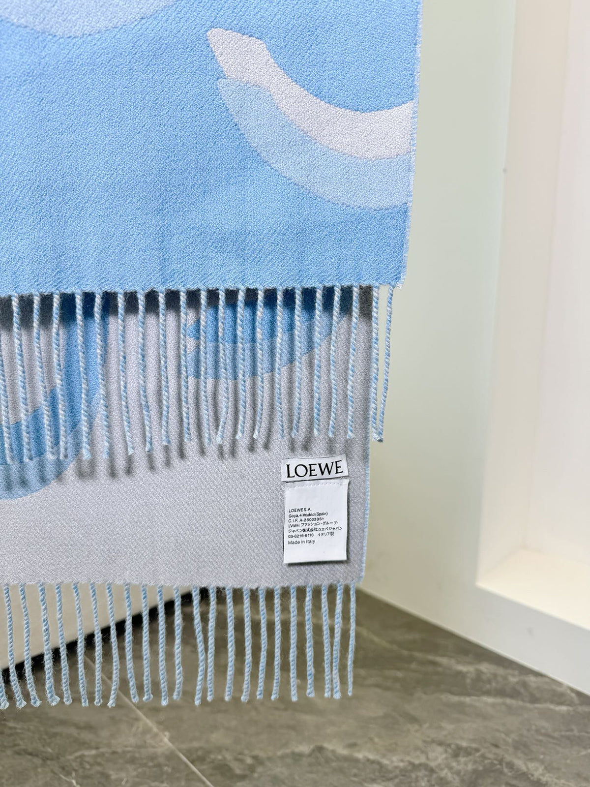 Loewe Jacquard Logo Detail Scarf - 973237699 - Photo 3