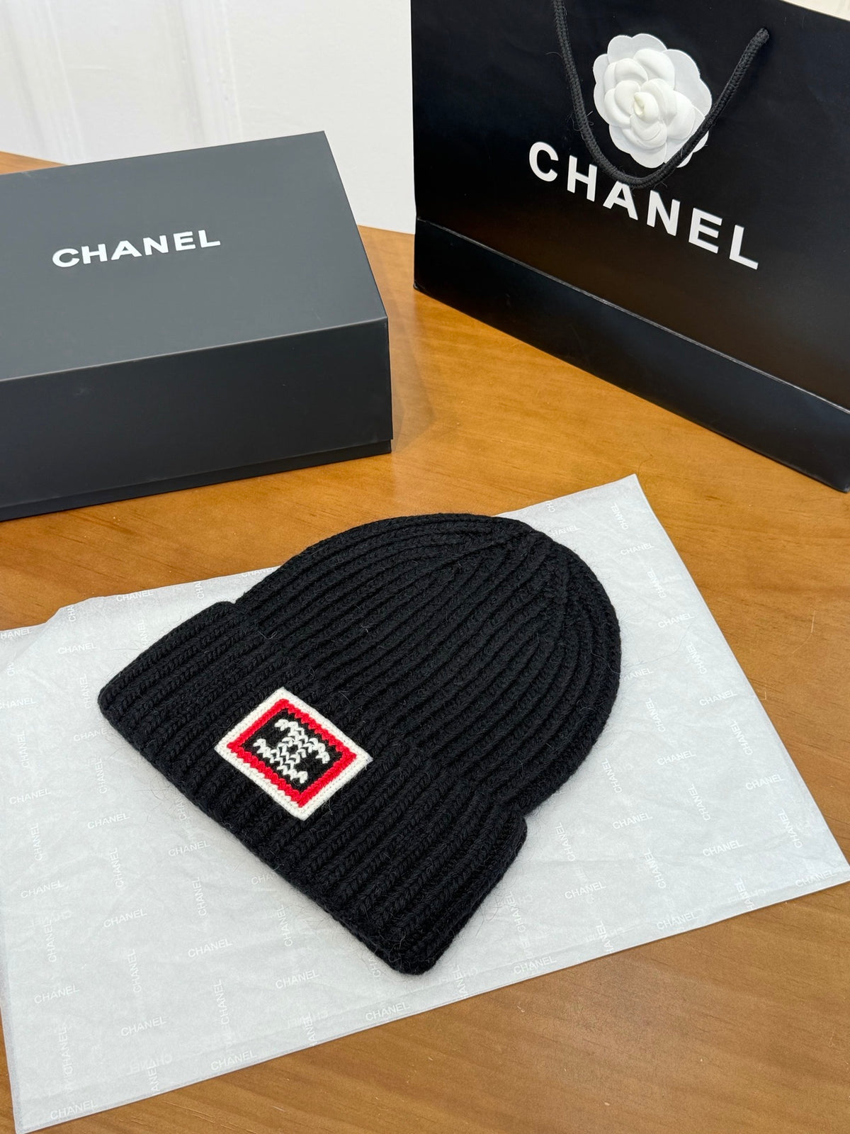 Chanel Colorblock Knit Beanie - 1245544740 - Photo 3