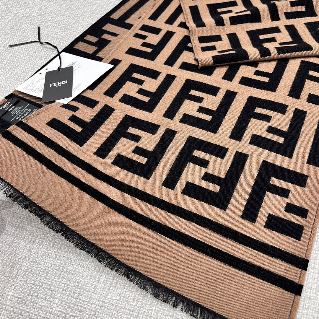 Fendi Jacquard Logo Detail Scarf - 970502685 - Photo 3
