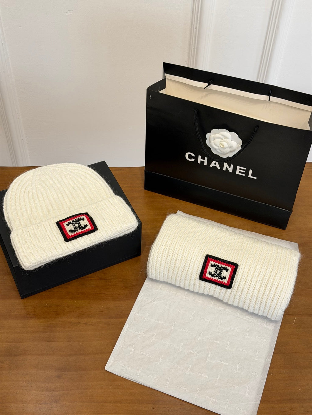Chanel Colorblock Knit Accessory Set - 1245544765 - Photo 3