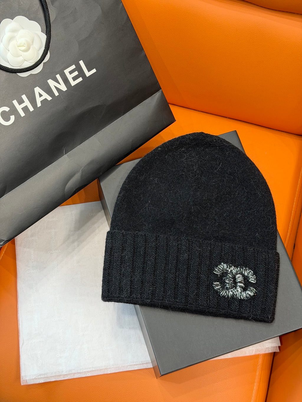 Chanel Embroidered Knit Beanie - 1245544682 - Photo 3