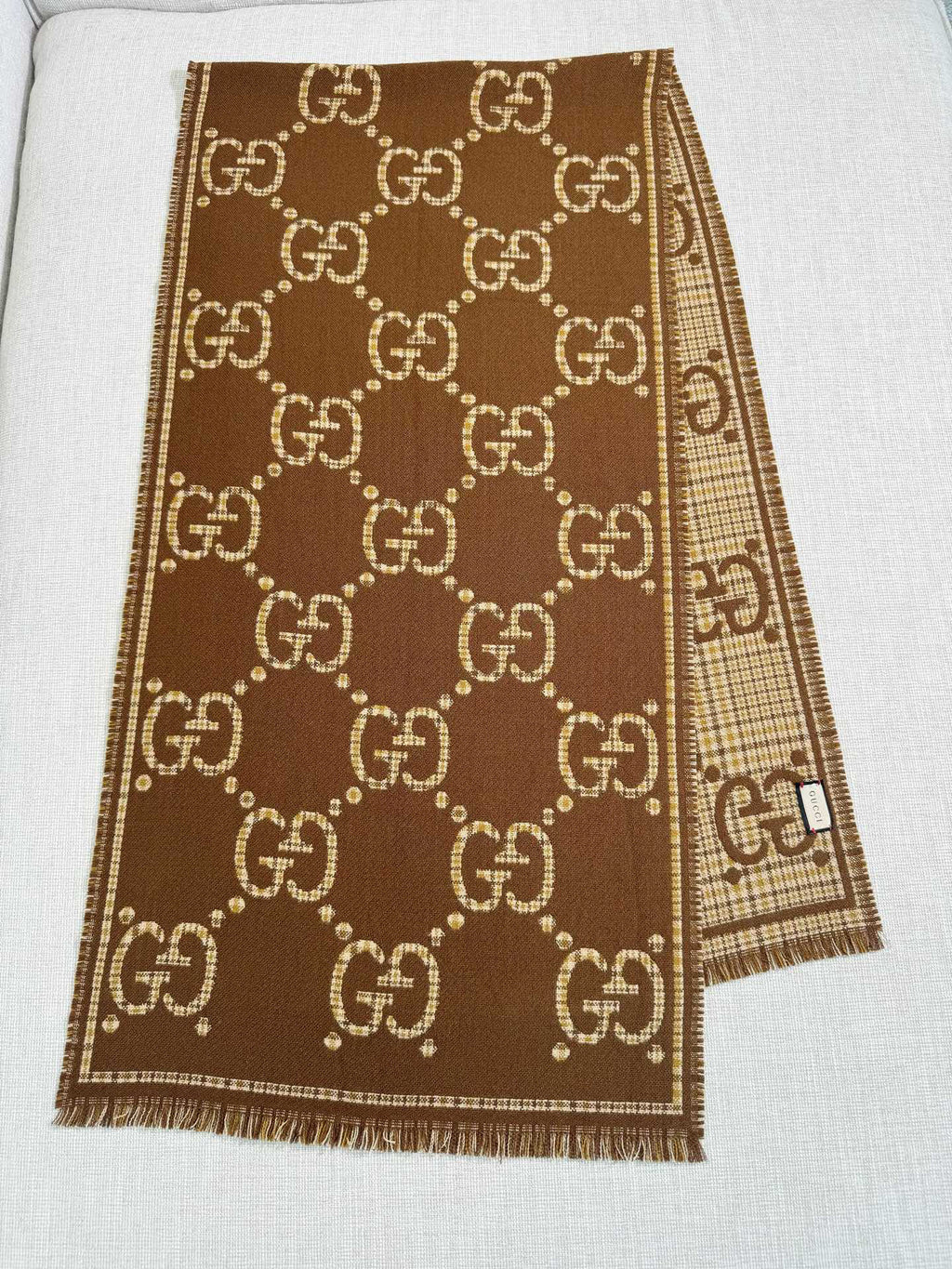 Gucci Check Pattern Jacquard Scarf - 970502388 - Photo 3