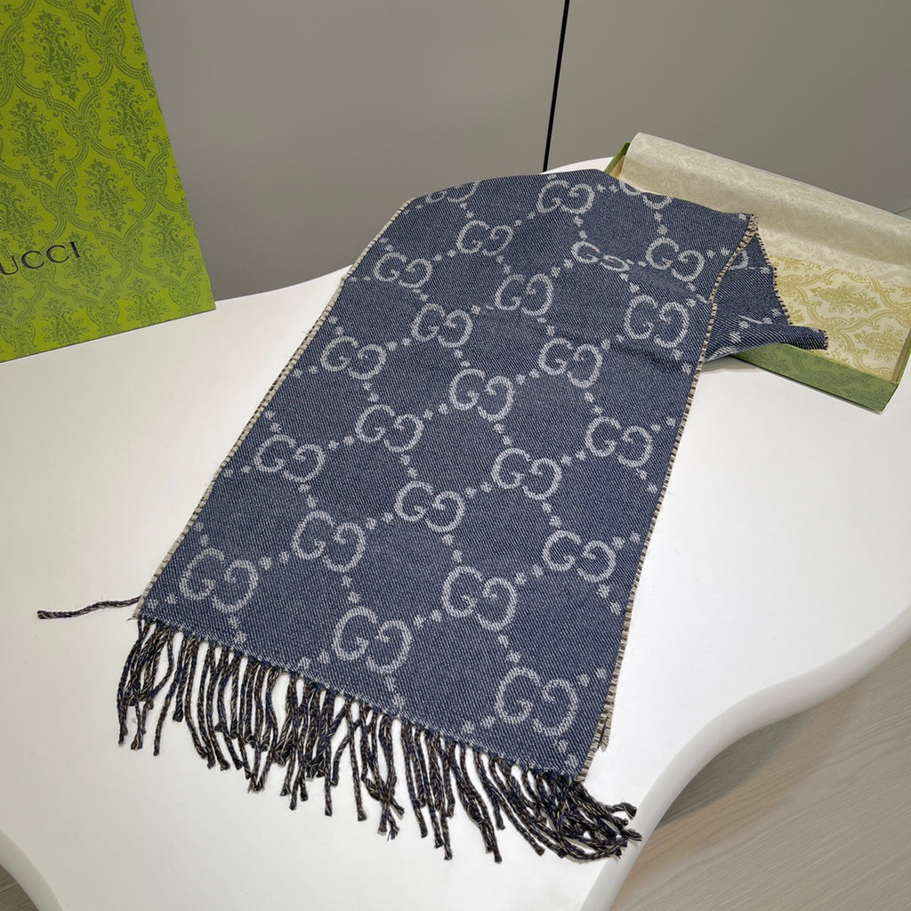 Gucci Jacquard Logo Detail Scarf - 979032619 - Photo 3