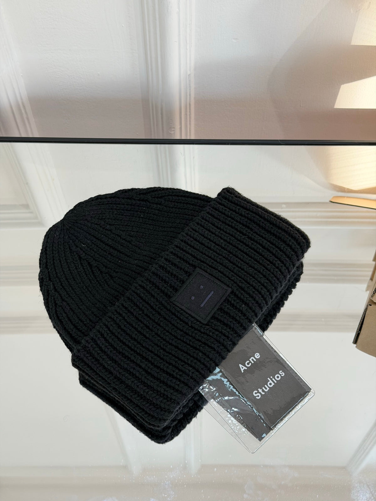 Acne Studios Logo Detail Knit Beanie - 1243996916 - Photo 3
