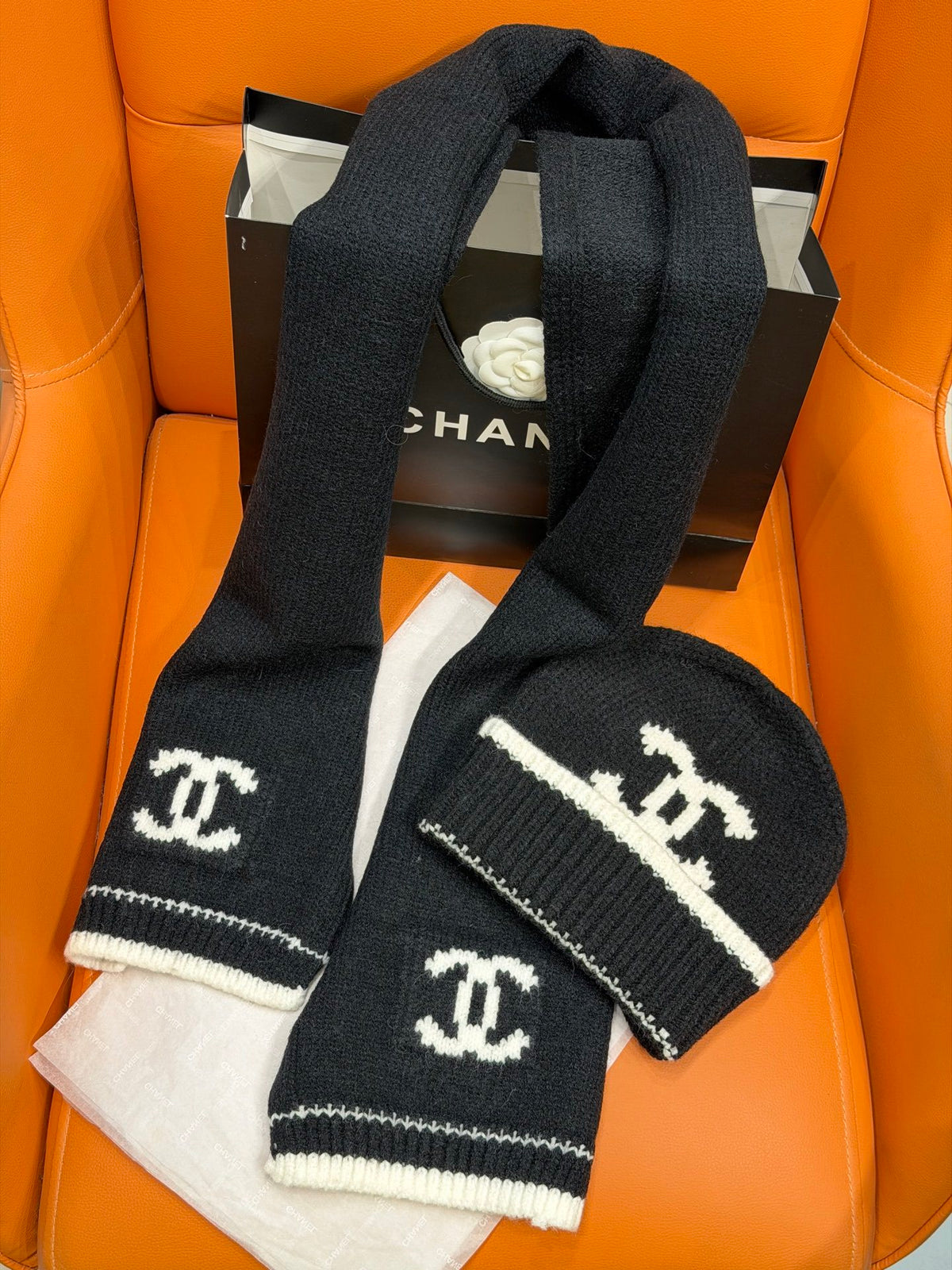Chanel Jacquard Colorblock Accessory Set - 1245544643 - Photo 3