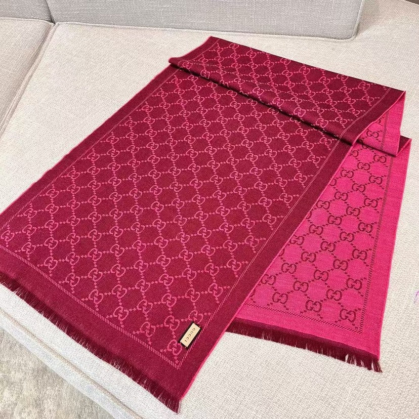 Gucci Jacquard Logo Detail Scarf - 946571899 - Photo 3