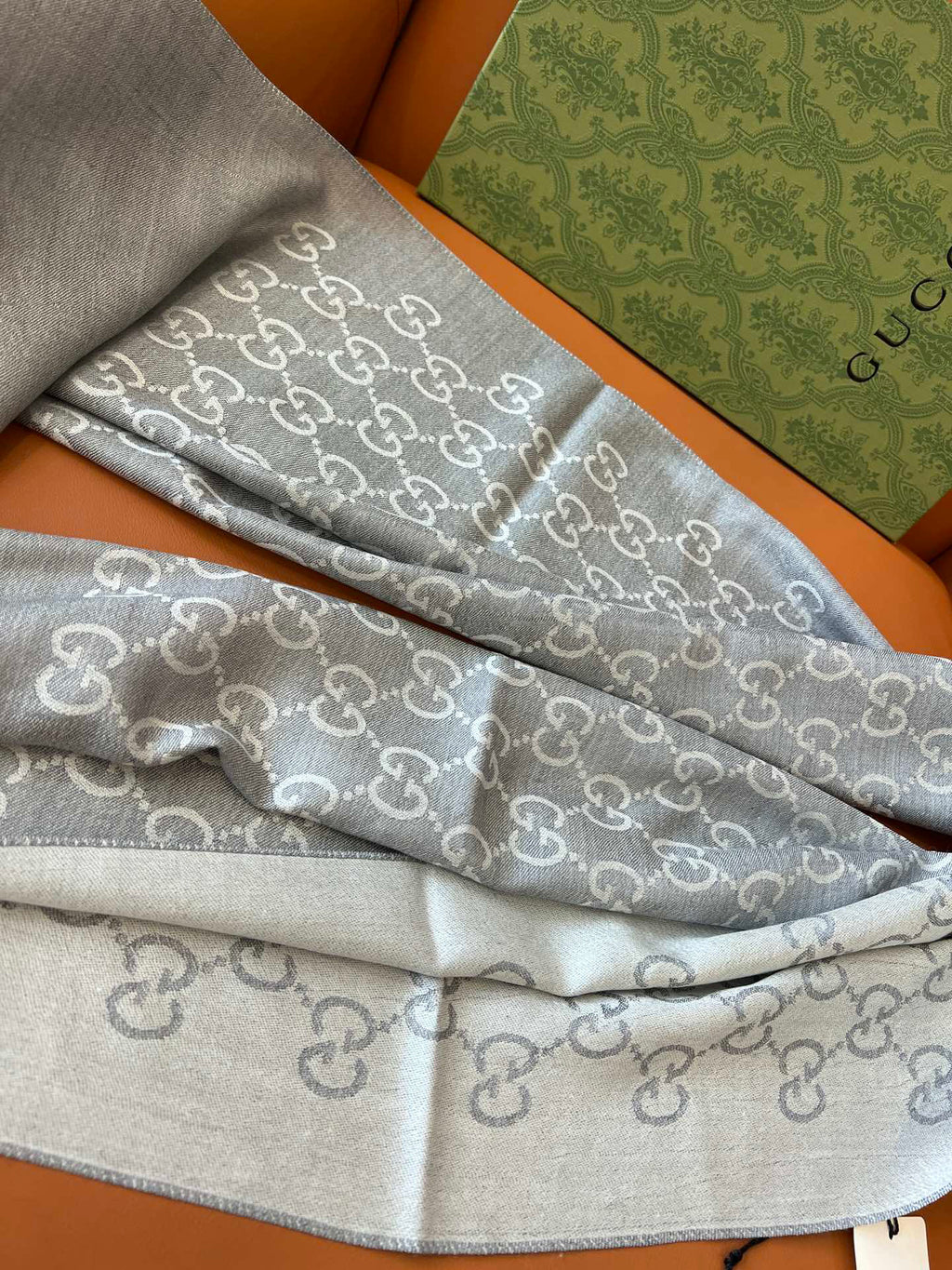 Gucci Jacquard Logo Detail Scarf - 934801552 - Photo 3