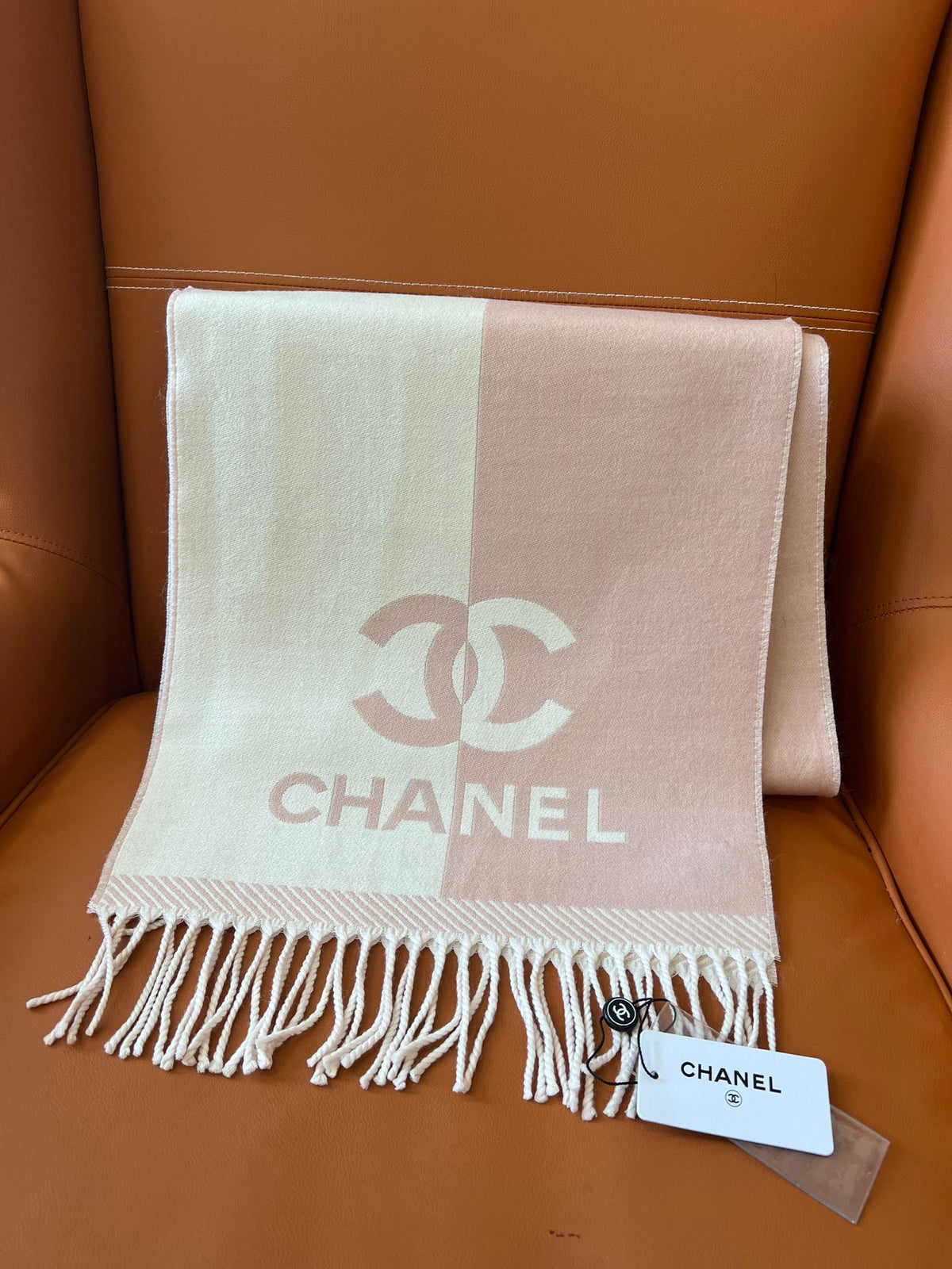 Chanel Jacquard Colorblock Scarf - 985843958 - Photo 3