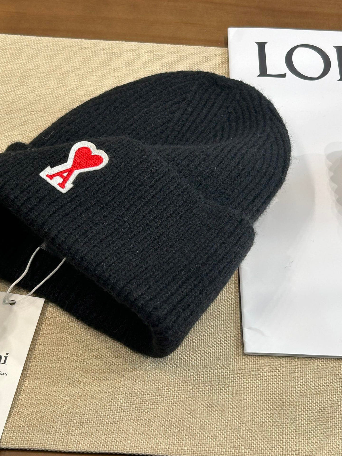 Ami Paris Embroidered Knit Beanie - 1107214118 - Photo 4