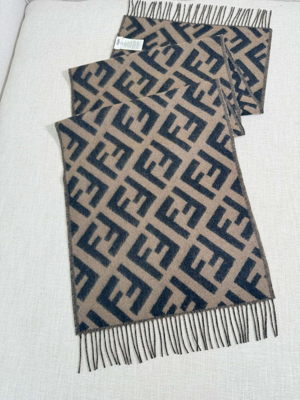 Fendi Jacquard Logo Detail Scarf - 973645456 - Photo 4