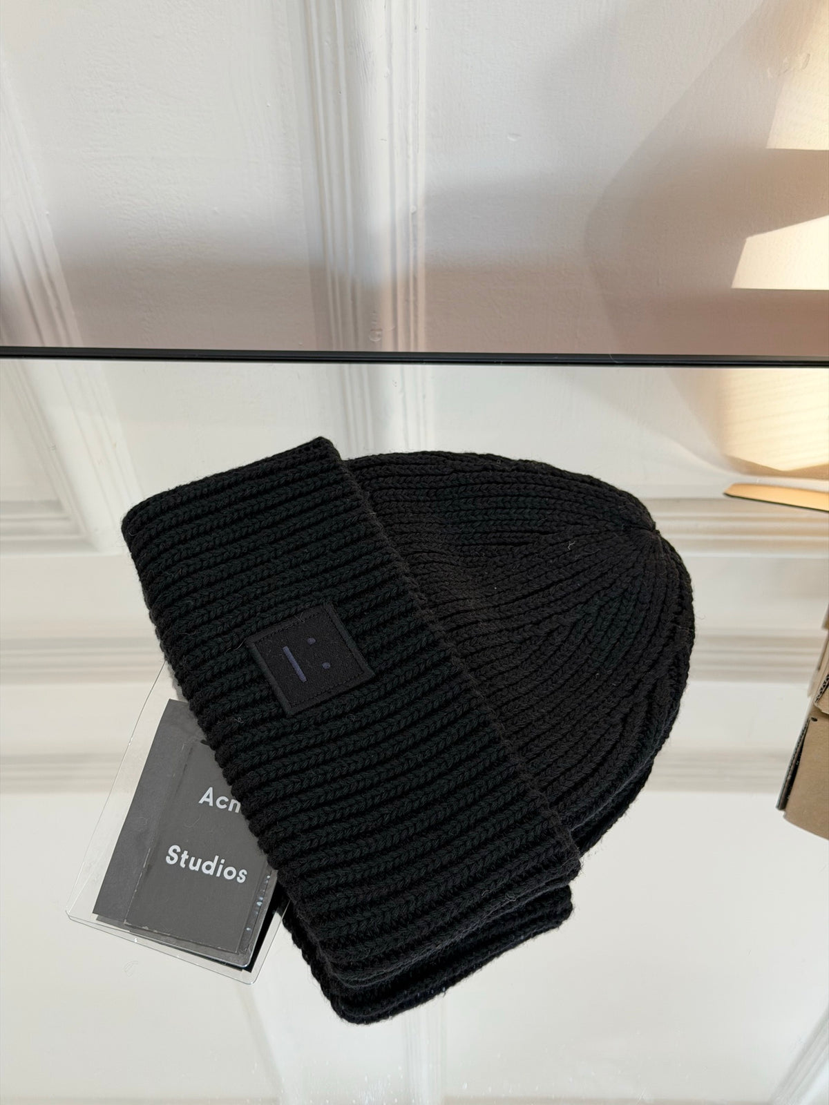 Acne Studios Logo Detail Knit Beanie - 1243996916 - Photo 4
