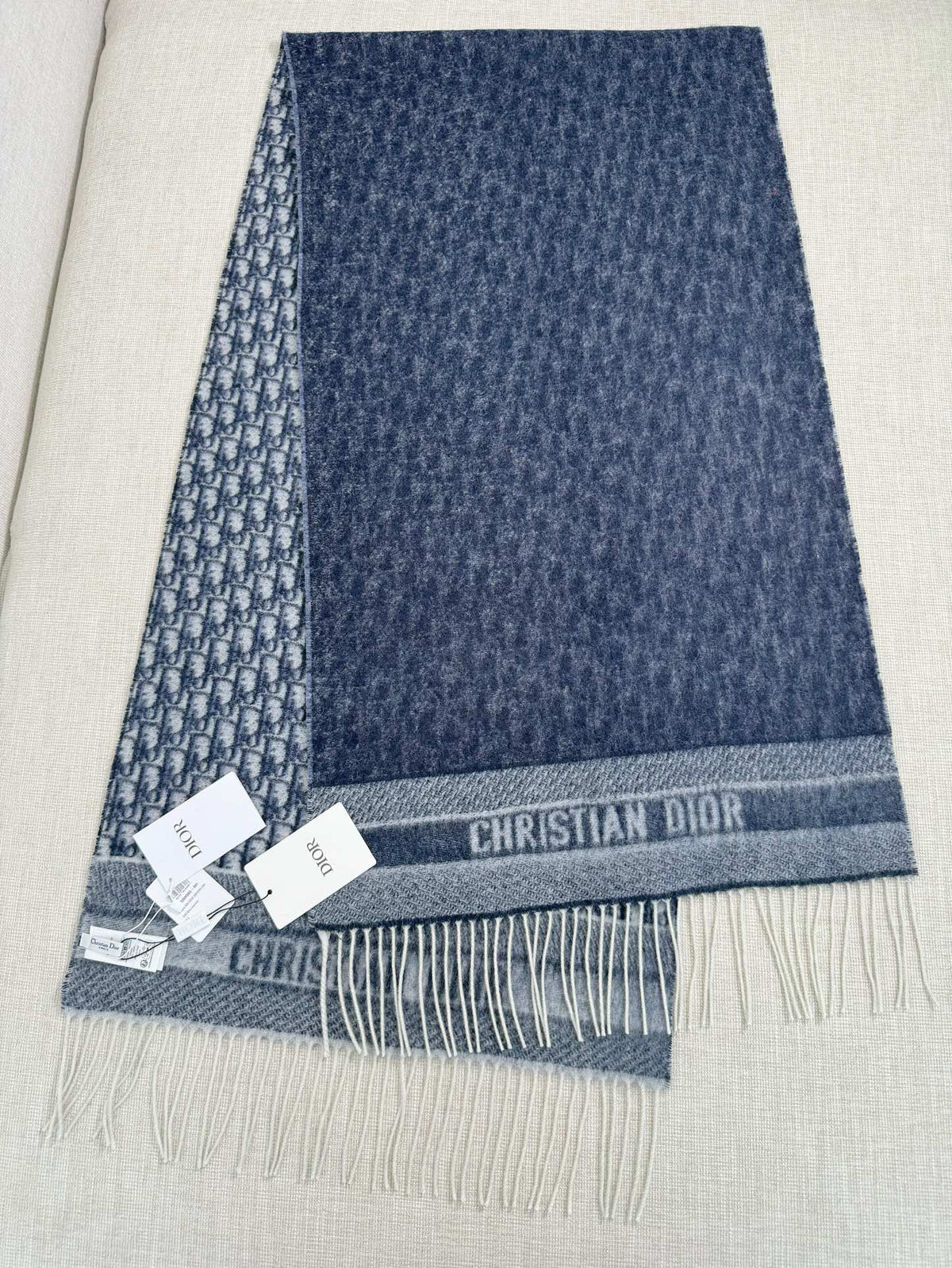 Dior Jacquard Logo Detail Scarf - 973646398 - Photo 4