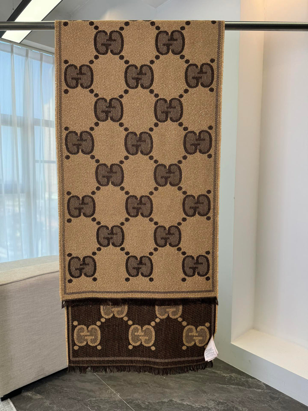 Gucci Jacquard Logo Detail Scarf - 973237668 - Photo 4